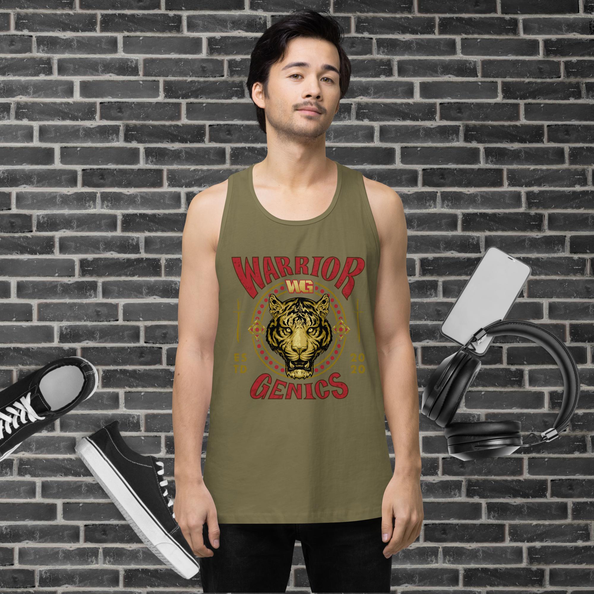 Thai Tiger Head Premium Men’s Tank Top | Warriorgenics