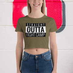 Straight Outta Fight Camp - Women’s Crop Tee